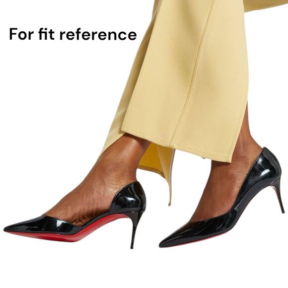 Christian Louboutin Iriza 70mm Half d'Orsay Pumps Dark Red Size 38.5 - Picture 3 of 13